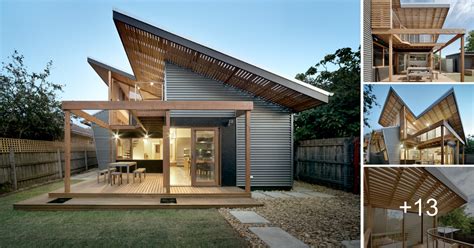Slanted Roof House Rustic Vibe Modern Design Minimal Home Design