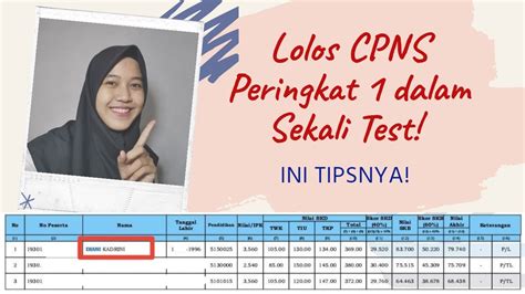 Menurut anty, tips agar lulus cpns adalah kerja keras, belajar dan manajemen waktu. Tips Lulus CPNS 2021 Peringkat 1 dalam Sekali Test! - YouTube