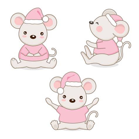 Set Of Little Cartoon Mice 673000 Vector Art At Vecteezy