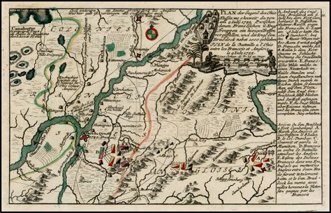 Plan Of The Battle On The Ohio River July 9 1755 Der