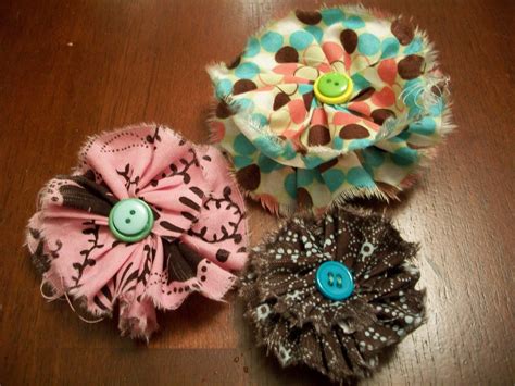 Wendys Activities Fabric Flower Pins For Mothers Day