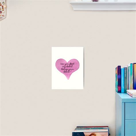 Can You Feel My Heart Loving Your Heart Art Print By Monpetitbijou