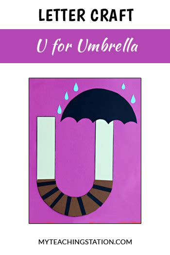 Letter U Craft Umbrella