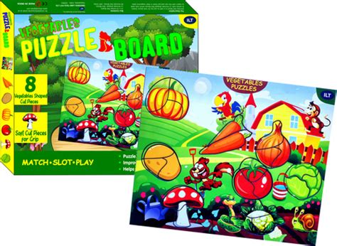 Vegetables Learning Puzzle Slotboard With Soft Cuts Learning Puzzle Toy Insignia Labs