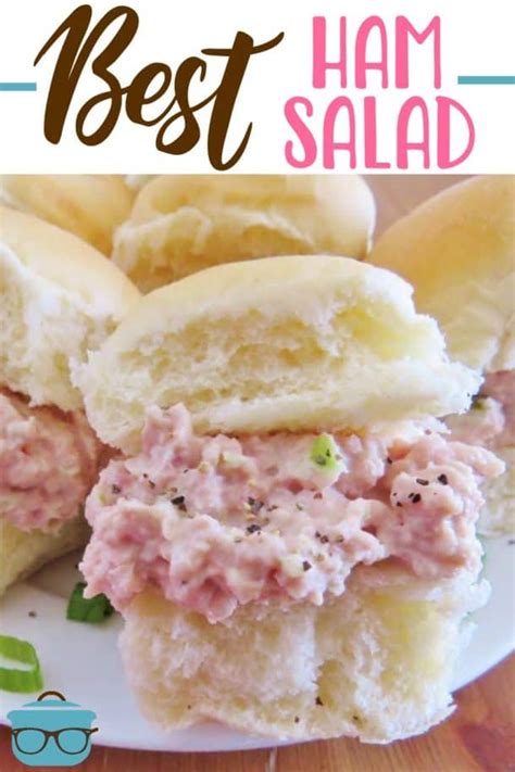 As an hors d'oeuvres or meal, this ham salad is sure to please. The best ham salad | Recipe | Food processor recipes, Ham ...