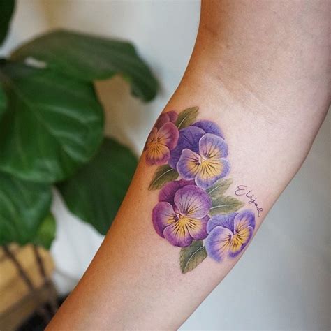 Pin By Melissa Cook On Tattoos Violet Flower Tattoos Purple Flower