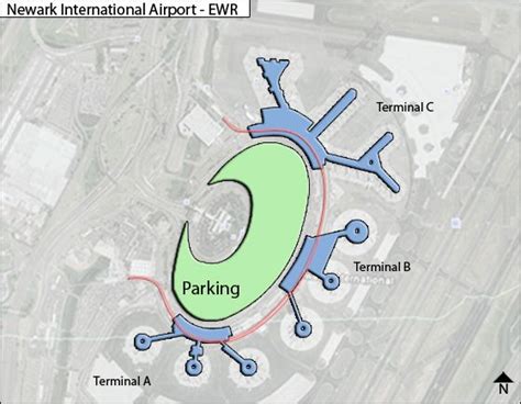 Newark Liberty Airport Ewr Terminal B Map