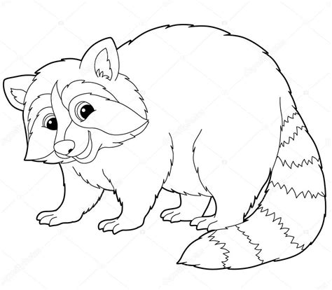 Raton laveur. animaux de dessin animé — Photo 42658843