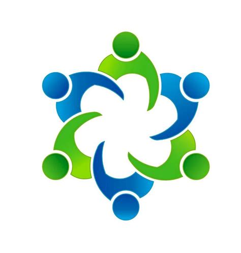 Teamwork Culture Of Work In Circle Logo Design Graphic
