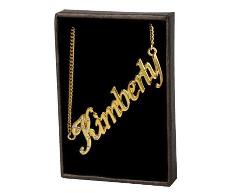 Zacria Name Necklace Kimberly 18k Yellow Gold Plated Name