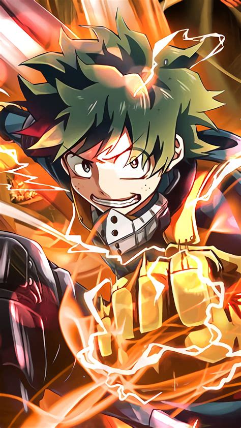 Izuku Midoriya One For All Full Cowl My Hero Academia Phone Backgrounds And Deku