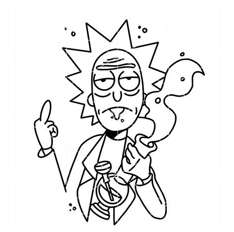 Rick And Morty Outline Ubicaciondepersonascdmxgobmx