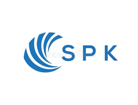 Spk Letter Logo Design On White Background Spk Creative Circle Letter