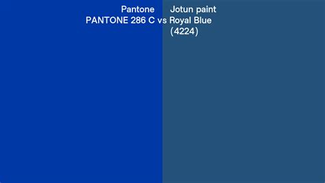 Pantone 286 C Vs Jotun Paint Royal Blue 4224 Side By Side Comparison