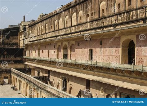 Amber Fort In Jaipur Rajasthan Indien Stockfoto Bild Von Festung