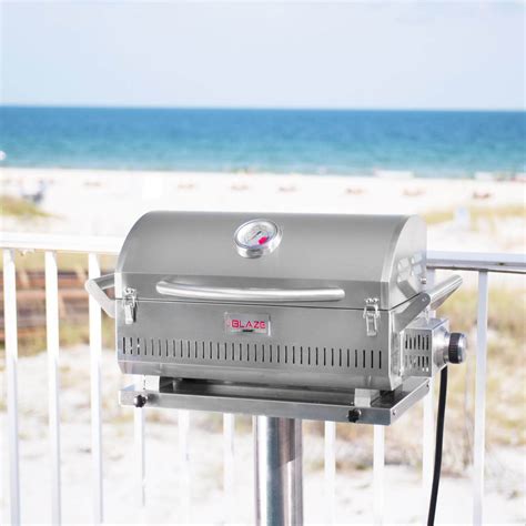 Natural gas grills require you to run a gas line from your house or liquid propane grills connect a propane tank to fuel the fire. Blaze Professional Marine Grade Portable Propane Gas Grill ...