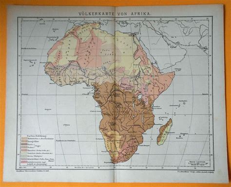 1895 Rare And Curious Races Map Of Africa Ethnographic Africa 19th
