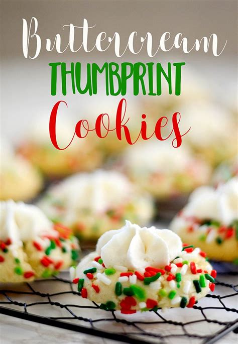 My daughter had fun however. Buttercream Thumbprint Cookies | Recipe | Thumbprint ...