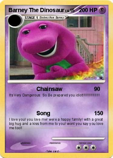 Pokémon Barney The Dinosaur 10 10 Chainsaw My Pokemon Card
