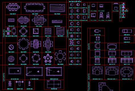 Furniture Library Dwg Block For Autocad Designs Cad