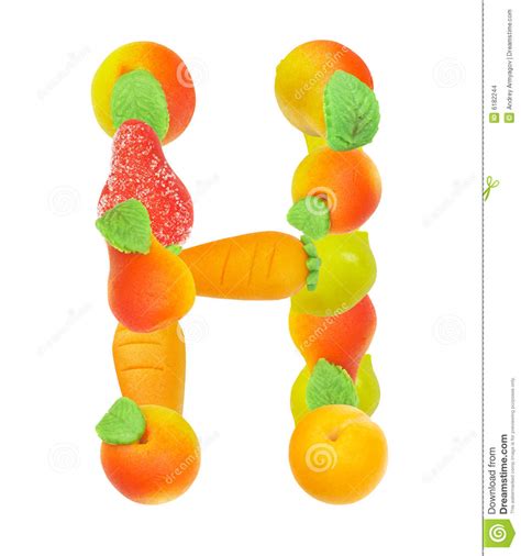 Alphabet From Fruit The Letter H Stock Images Image