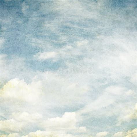Retro Image Of Cloudy Sky Stock Photo Image Of Background 12951670