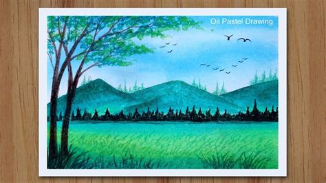 How To Draw Scenery Of Nature With Oil Pastels Step By Step Oil