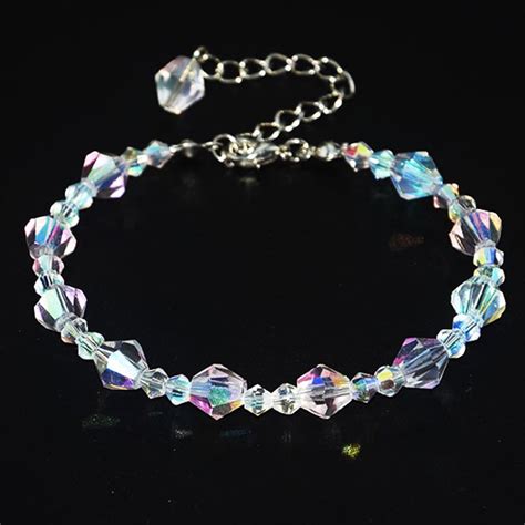1Pc New Women Colorful Crystal Beaded Bracelets Bangles Girls Vintage