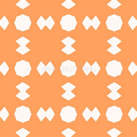 Simple Orange Vector Seamless Pattern Abstract Minimal Geometric