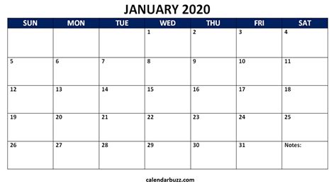 2020 Calendar To Fill In Calendar Template Printable Monthly Yearly