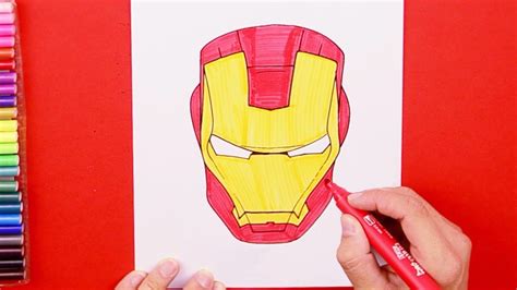 How To Draw Iron Man Face Mask Youtube