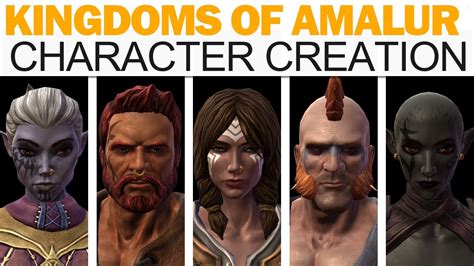 Kingdoms Of Amalur Re Reckoning Full Character Creation All Races Male And Female More