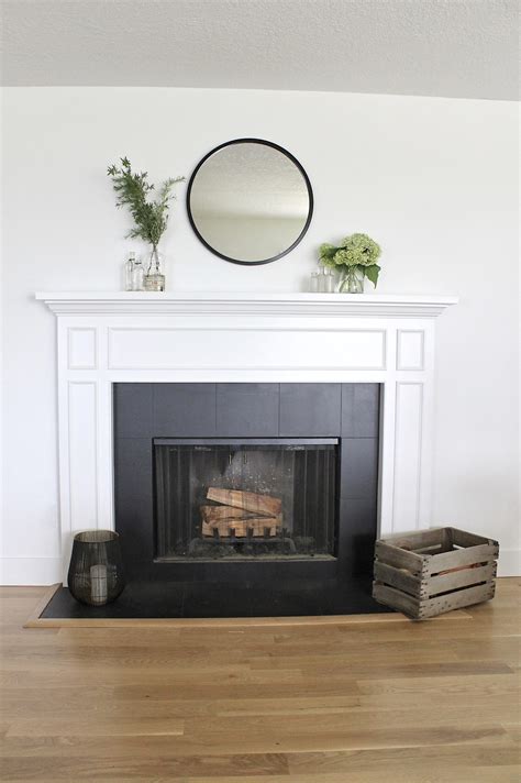 How To Paint A Ceramic Tile Fireplace For An Easy Update Allisa Jacobs
