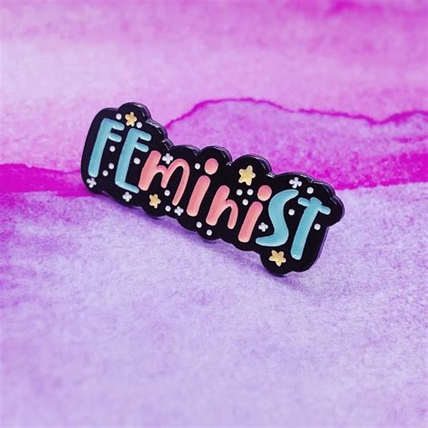 Mini Feminist Enamel Pin House Of Wonderland Feminist Enamel Pins