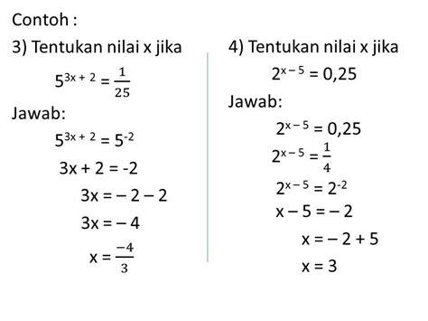 Kini saatnya kalian simak contoh soal di bawah ini supaya kalian lebih memahami uraian di atas Soal Soal Eksponen Dan Jawabannya - Dunia Sekolah ID