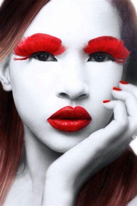 feather eyelashes red makeup makeup fantasy makeup