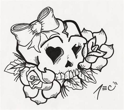 Girly Skull Coloring Pages At Free Printable