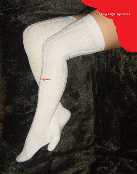 Women S Clothing Extra Long Thigh High Socks Over The Knee OTK Women Babe Girl Boot Cable Knit