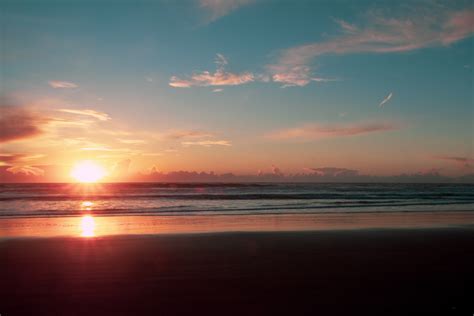 Free Images Horizon Sunset Sunrise Sea Afterglow Cloud Ocean