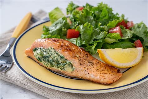This is a really easy recipe that doesn't take too many ingredients and is a really tasty sunday morning brunch. Costco Salmon Stuffing Recipe / Crab Stuffed Salmon That Paleo Couple / This recipe for stuffed ...