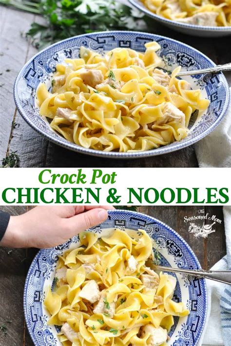 Crock Pot Chicken And Noodles The Seasoned Mom