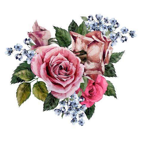 A beautiful flower always makes us smile. WATERCOLOUR BOUQUET OF VARİOUS FLOWER | Design Patterns ...