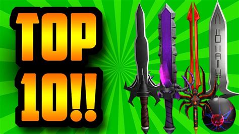 Top 10 Mythic Knives Updated Roblox Assassin Youtube
