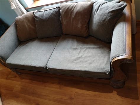 Wood sleigh footboard and side rails. Sleigh Sofa For Sale in Sandyford, Dublin from Clearout 2019