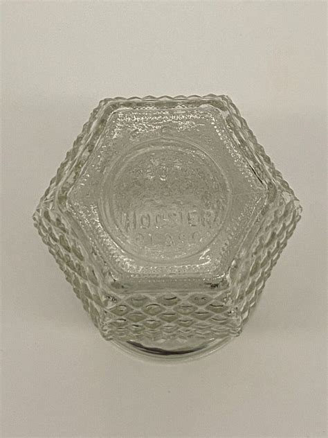 Diamond Glass Hoosier Vase 4071 Pineapple Vintage Pattern 5 5 Cut Clear