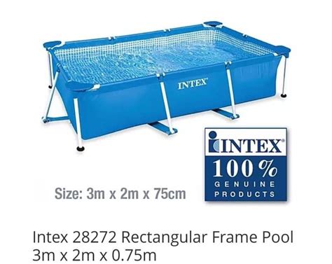 Intex Rectangular Frame Pool 3m X2m Steel Pro Pool Hobbies And Toys