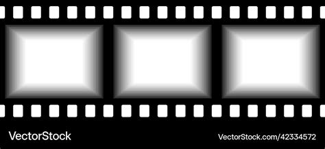 Movie Reel Template Blank Vintage Film Strip Vector Image
