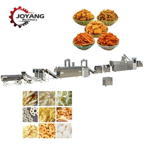 Fried Pellet Snack Food Extruder Machine Chips List Snack Food Production Line China Fried