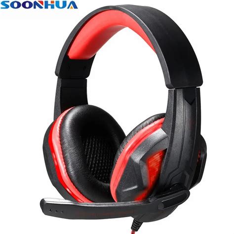 Soonhua 35mm Led Earphone Gaming Headset Gamer Pc Headphone Headband