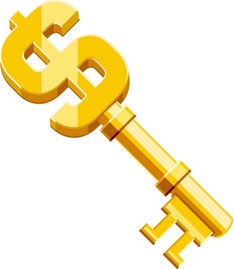 Money Key Gold Color 19002969 Png